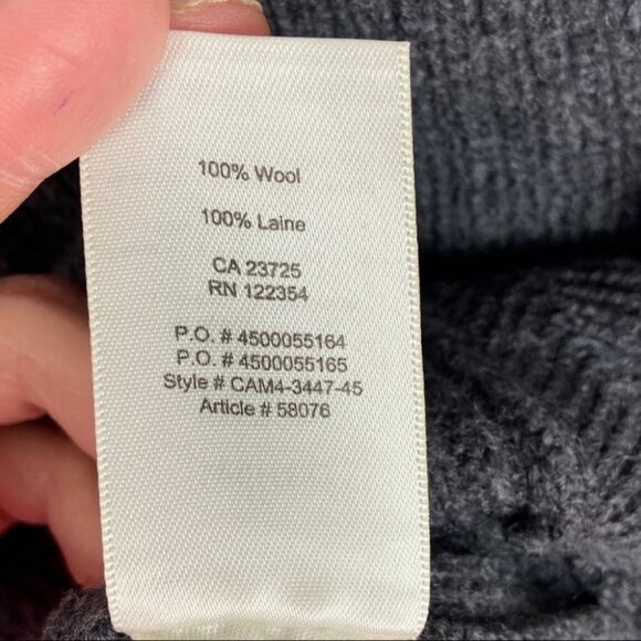 Aritzia Wilfred Palmier Knit Sleeveless Sweater 100% Wool Grey Womens Size XS - Picture 8 of 8